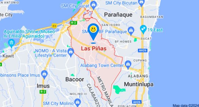 Las Pinas City Metro Manila Zip Code Map