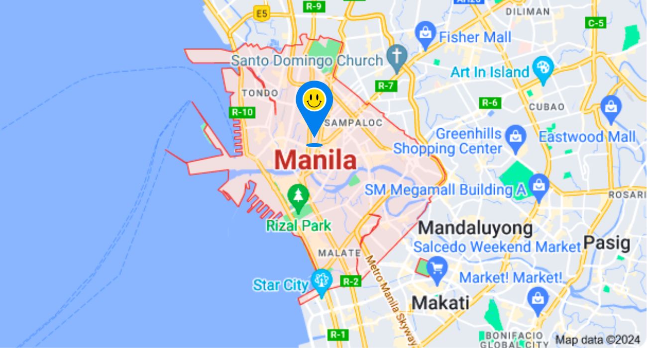 City of Manila Metro Manila Zip Code Map