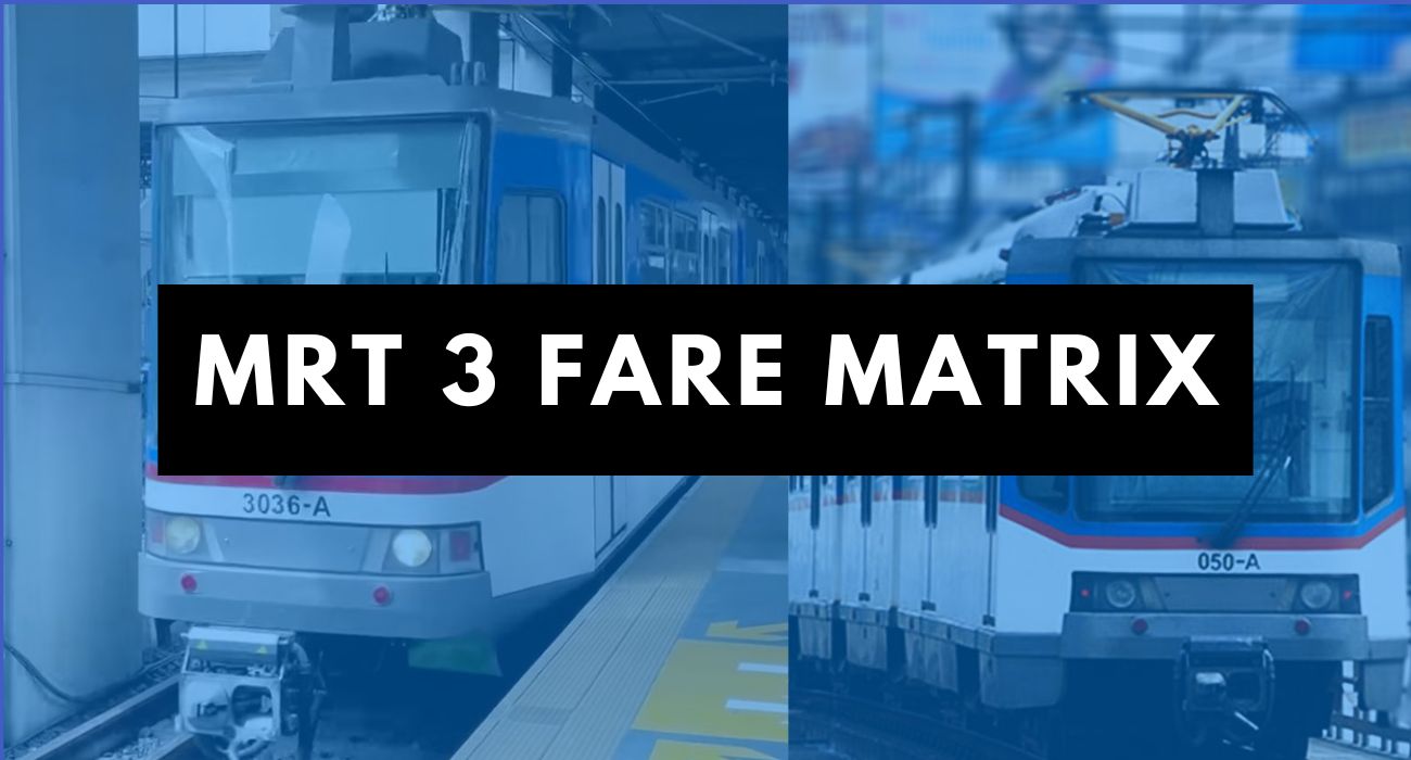 MRT 3 Fare Matrix