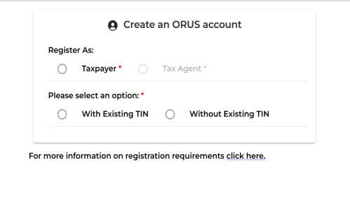 Create BIR Taxpayer Account